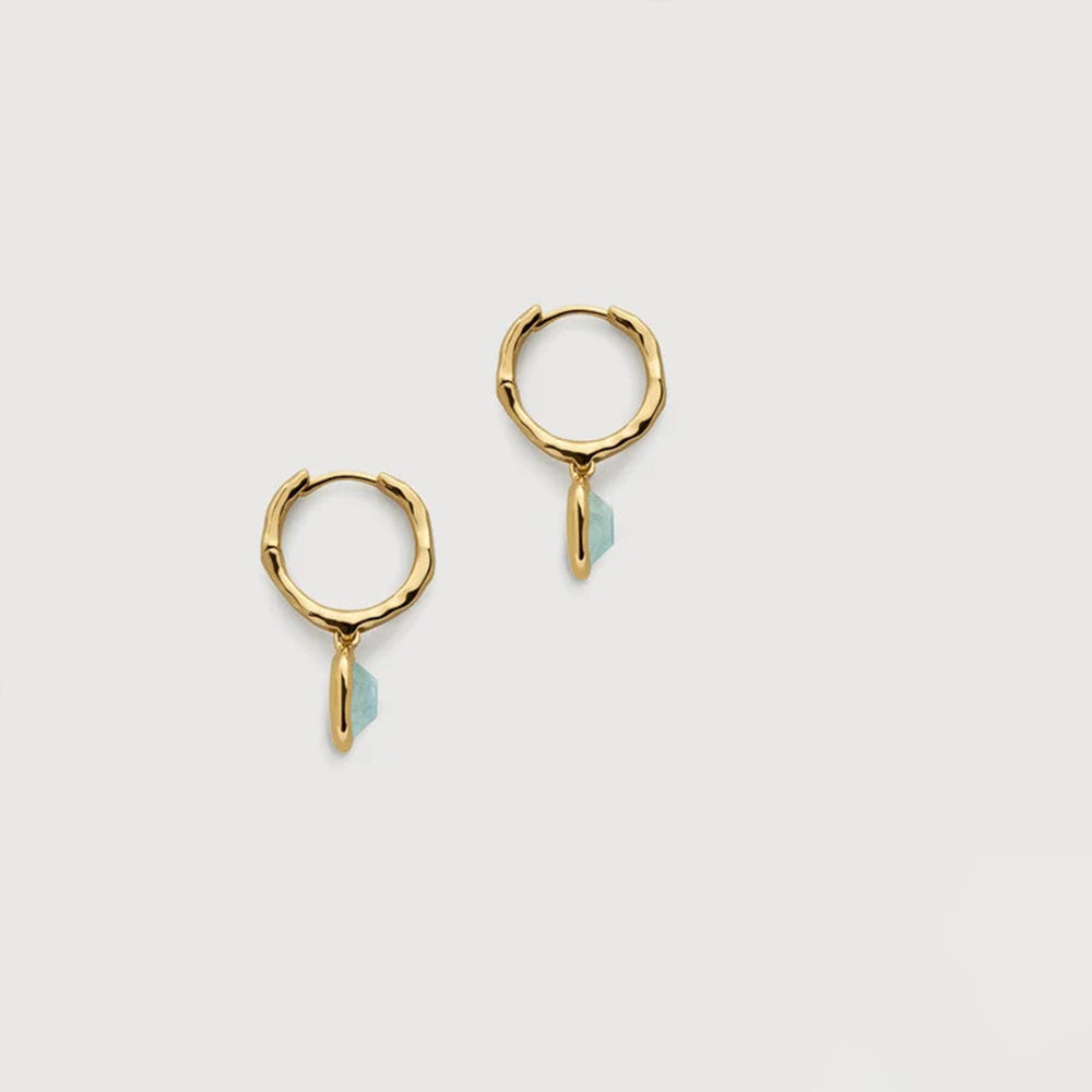 Aquamarine Earrings – Sterling Silver with 18K Gold Plating