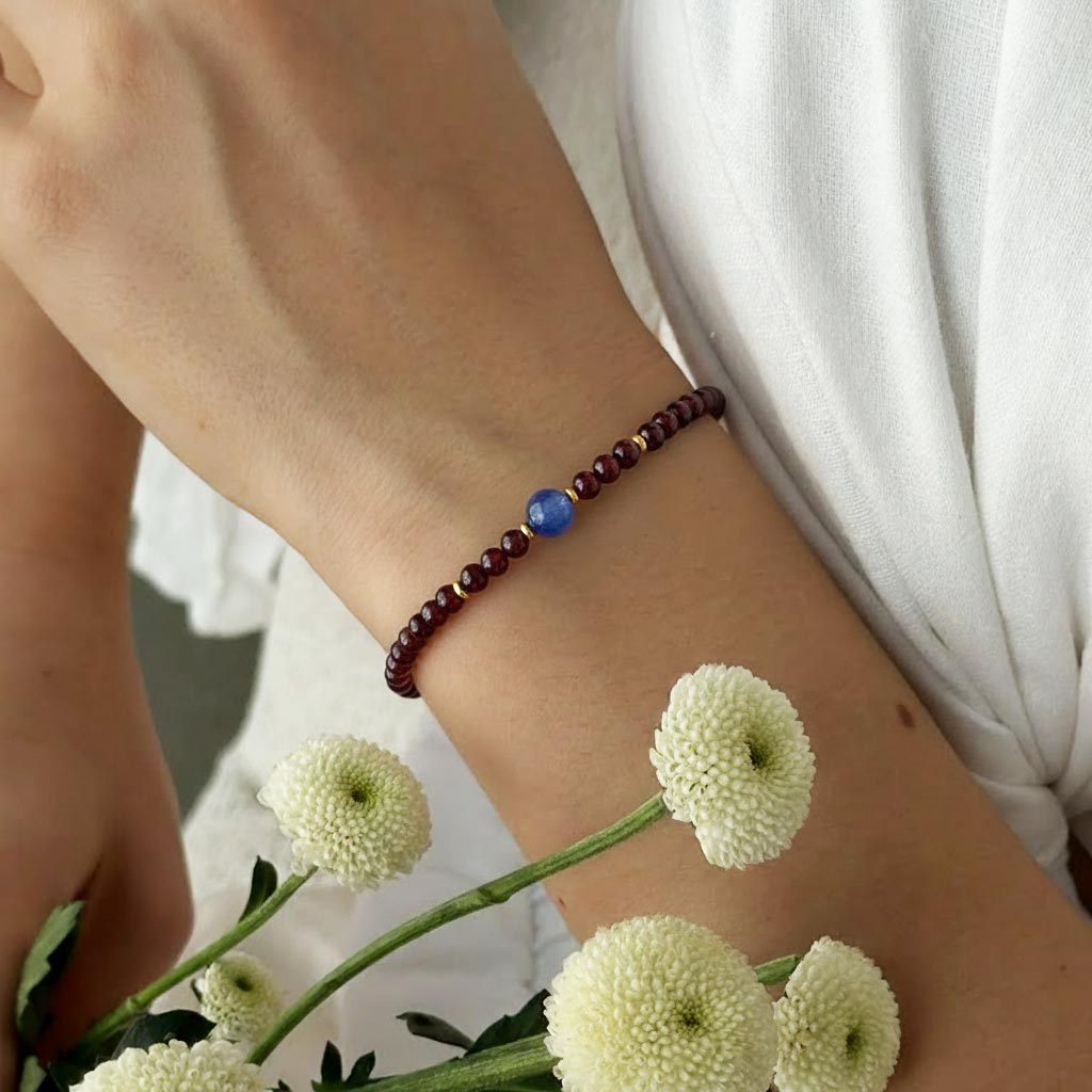 Kyanite Garnet Communication Bracelet