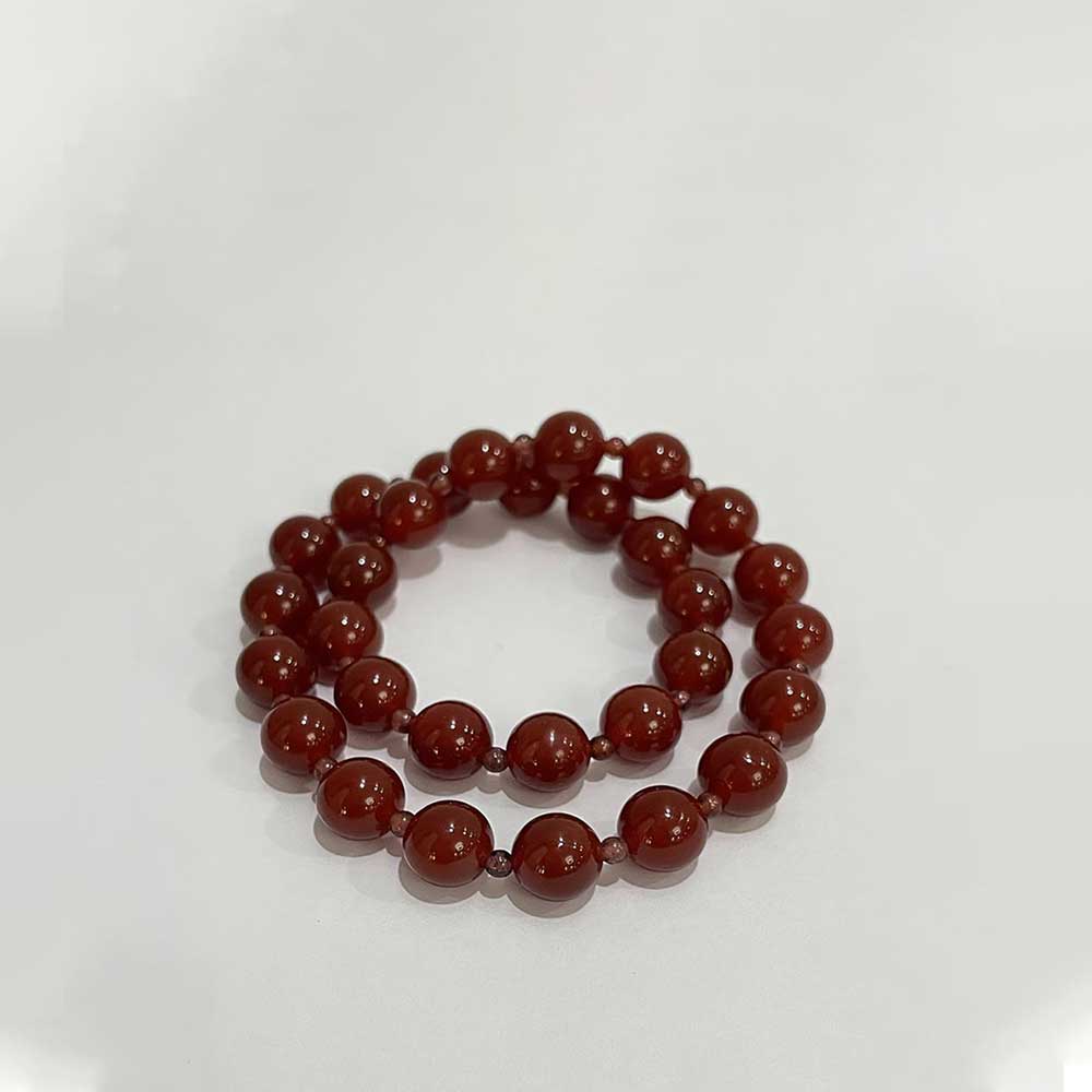 Red Agate Double Wrap Protection Bracelet
