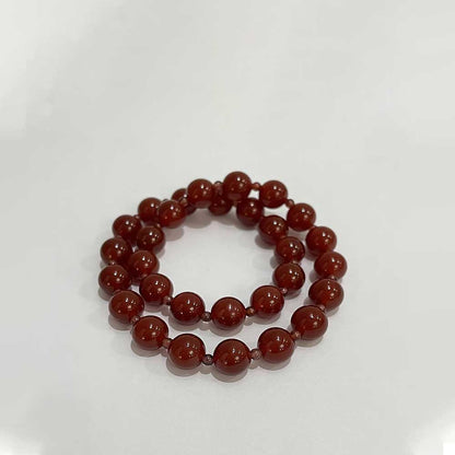 Red Agate Double Wrap Protection Bracelet