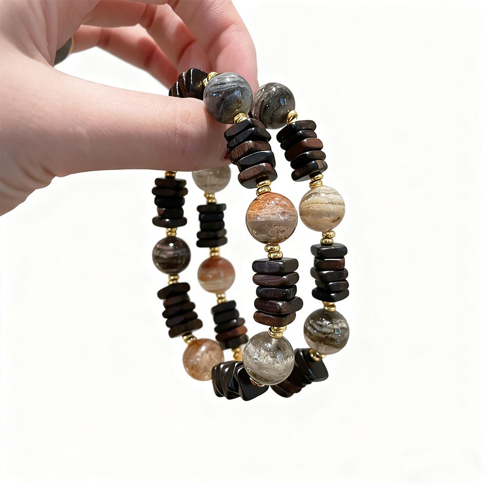 Layered Phantom Agarwood Energy Balancing Bracelet