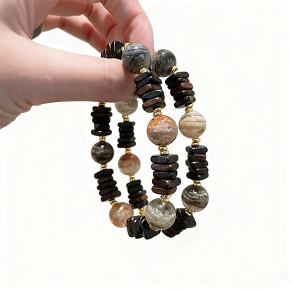 Layered Phantom Agarwood Energy Balancing Bracelet