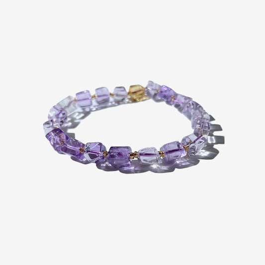 Clear Quartz & Amethyst Bracelet for Clarity, Calm & Inner Balance