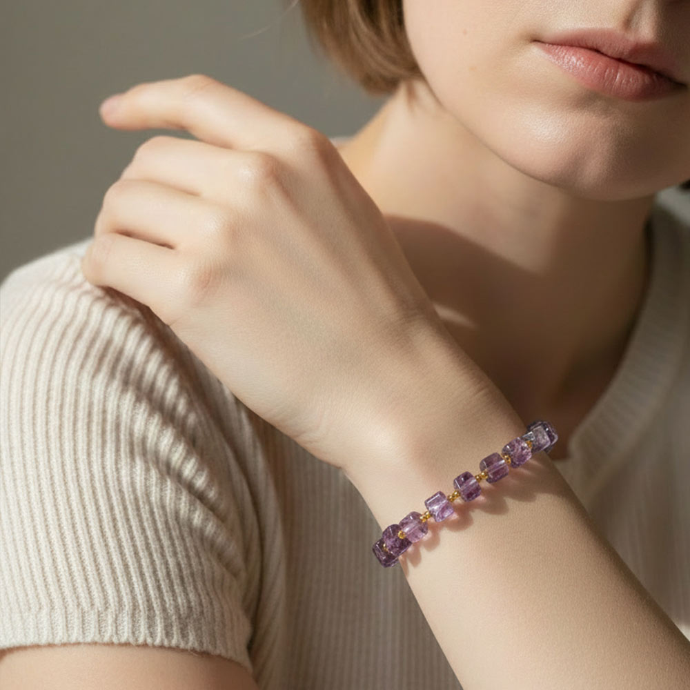 Clear Quartz & Amethyst Bracelet for Clarity, Calm & Inner Balance