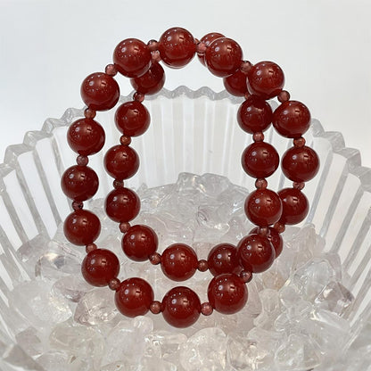 Red Agate Double Wrap Protection Bracelet