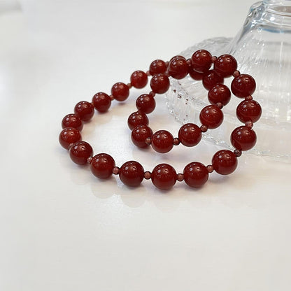Red Agate Double Wrap Protection Bracelet