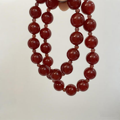 Red Agate Double Wrap Protection Bracelet