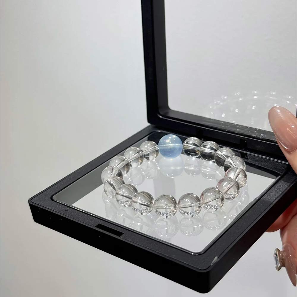 Aquamarine & Clear Quartz Bracelet