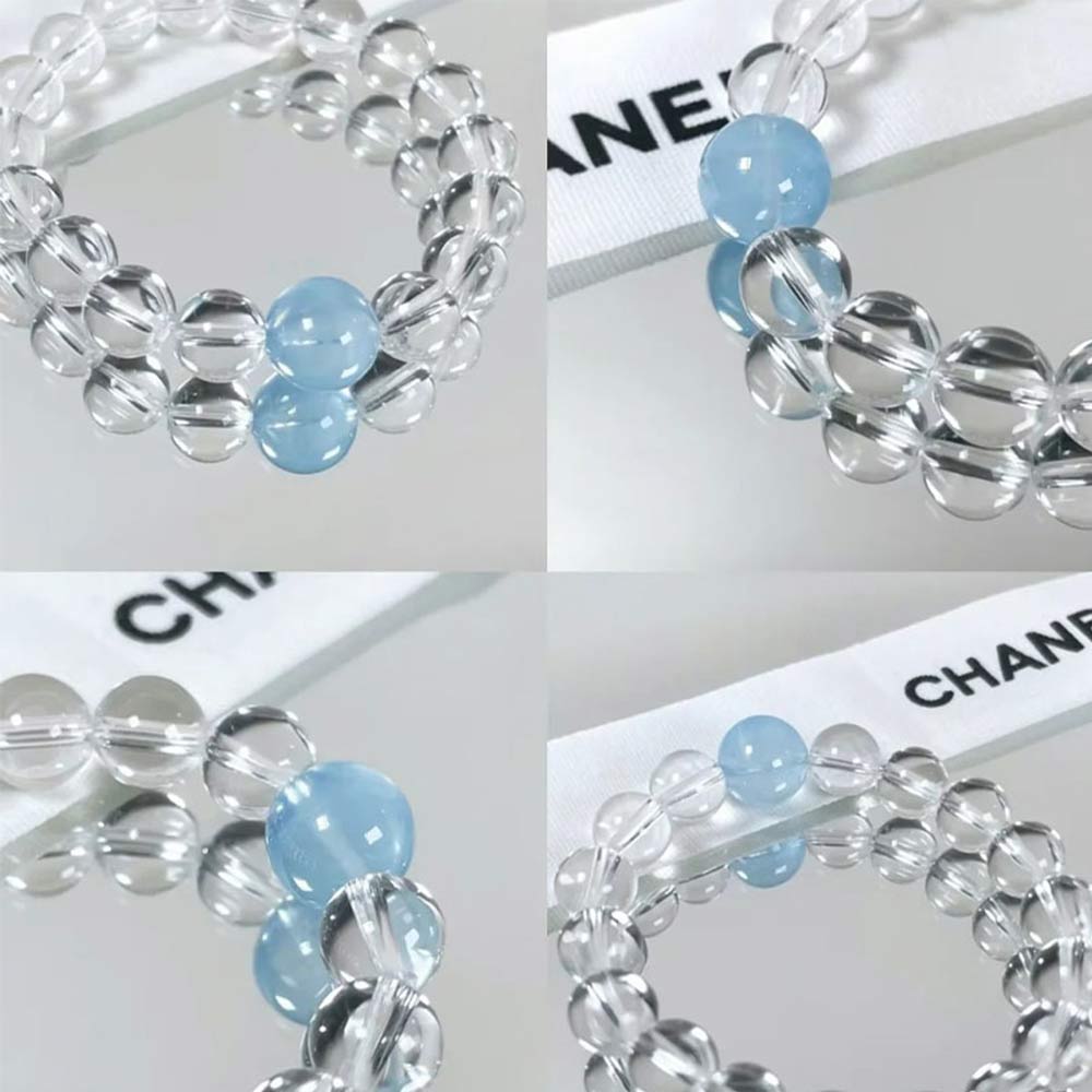 Aquamarine & Clear Quartz Bracelet