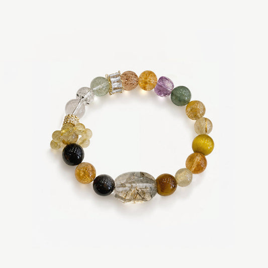 Multi-Crystal Bracelet for Abundance, Focus & Energetic Balance