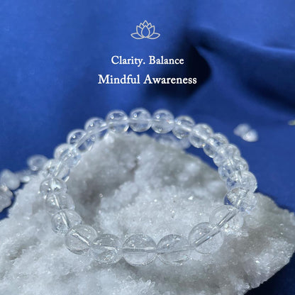 Clear Quartz Bracelet for Clarity, Balance & Intention