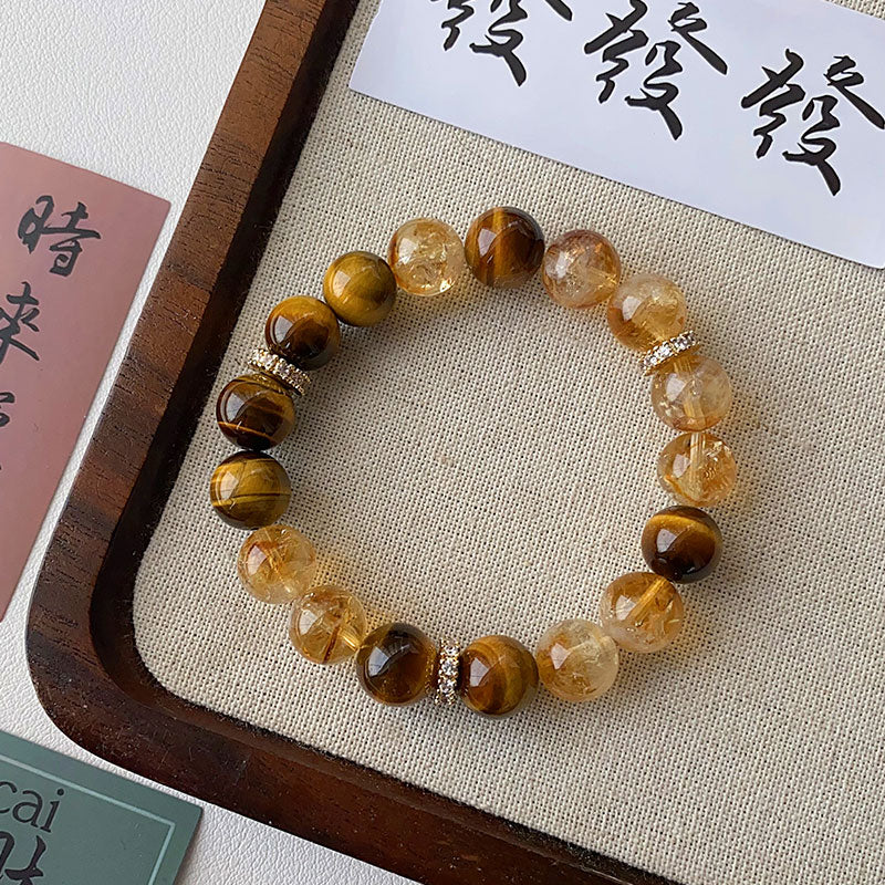 Golden Bond | Tiger’s Eye & Citrine Couple Bracelet