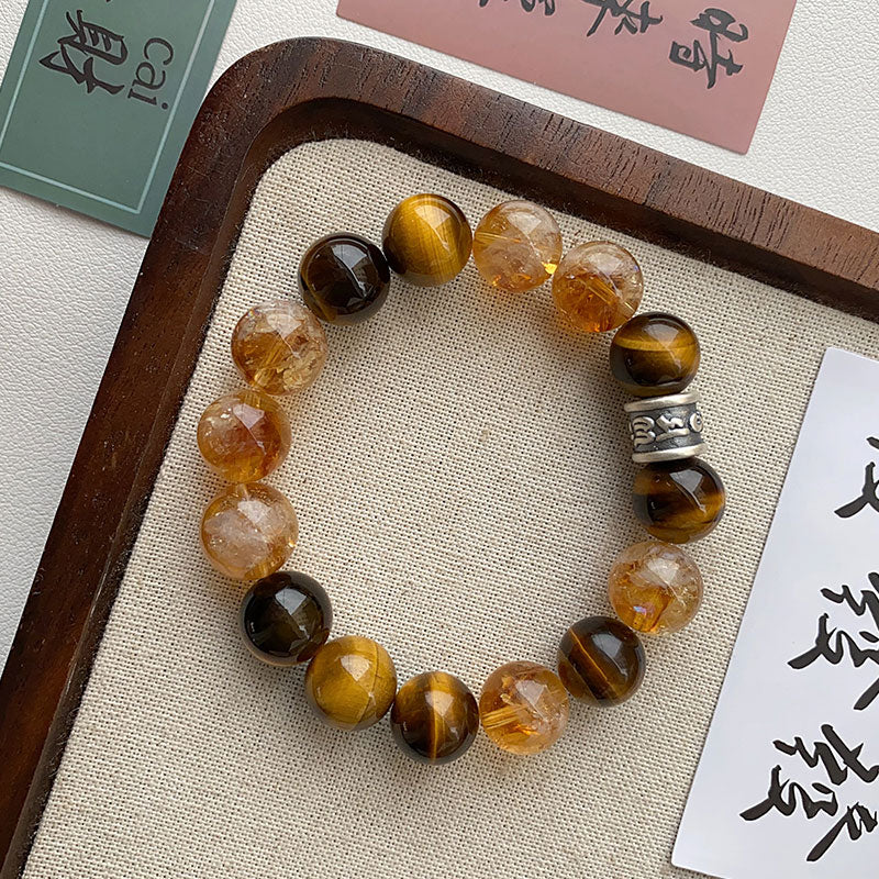 Golden Bond | Tiger’s Eye & Citrine Couple Bracelet