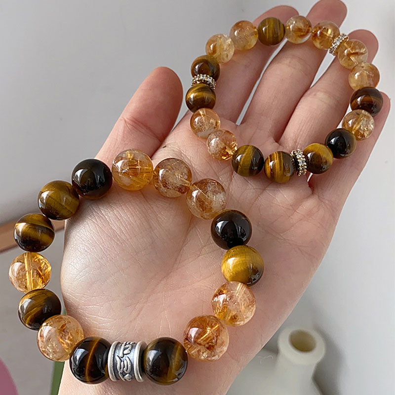 Golden Bond | Tiger’s Eye & Citrine Couple Bracelet