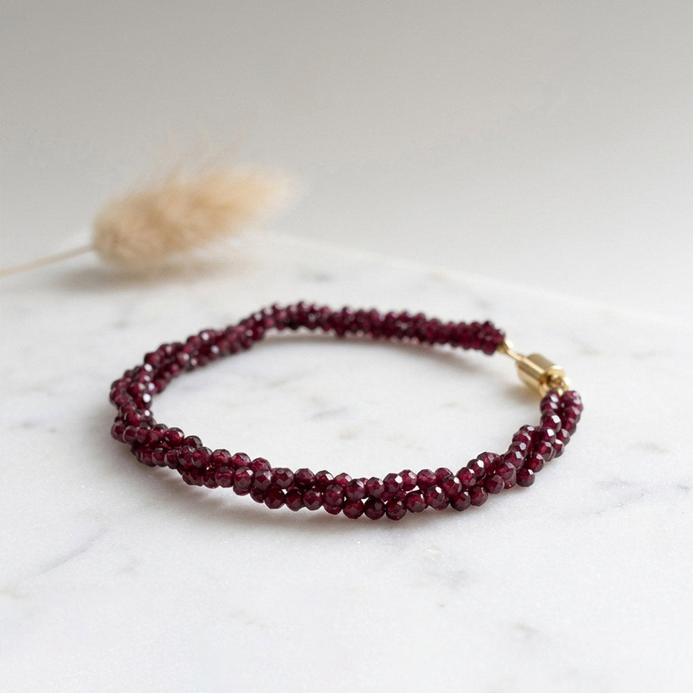 Garnet Bracelet for Confidence, Vitality & Grounding