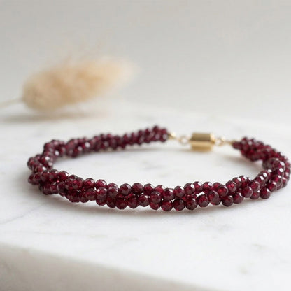 Garnet Bracelet for Confidence, Vitality & Grounding