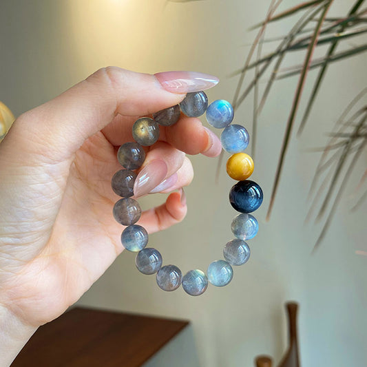 The Guardian’s Balance Crystal Bracelet-Moonstone, Tiger Eyes