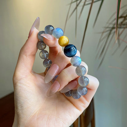 The Guardian’s Balance Crystal Bracelet-Moonstone, Tiger Eyes