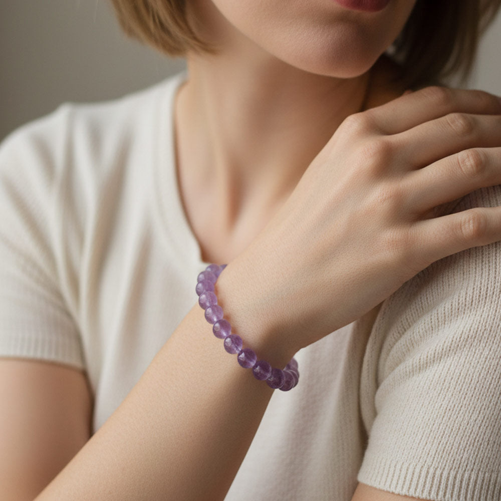Lavender Amethyst Bracelet for Calm, Balance & Gentle Healing