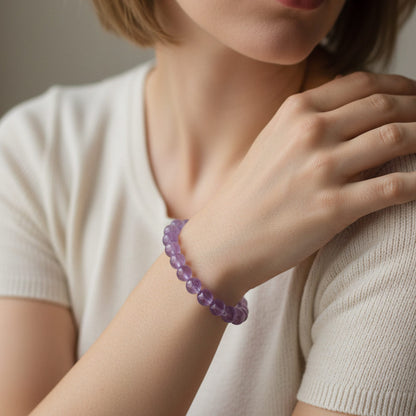 Lavender Amethyst Bracelet for Calm, Balance & Gentle Healing