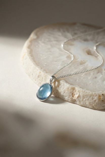 Calm & Clarity Aquamarine Pendant Necklace