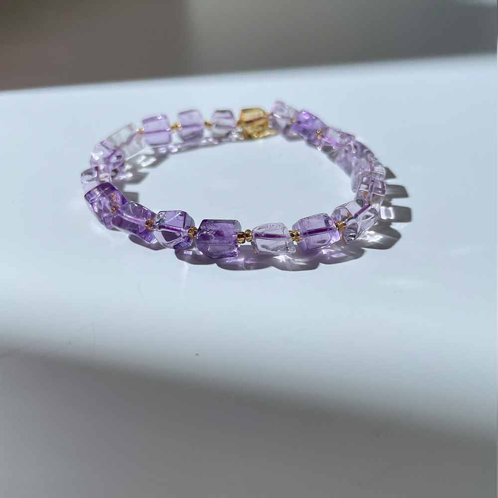 Clear Quartz & Amethyst Bracelet for Clarity, Calm & Inner Balance