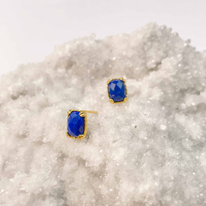 Lapis Lazuli Stud Earrings for Clarity, Confidence & Self-Expression