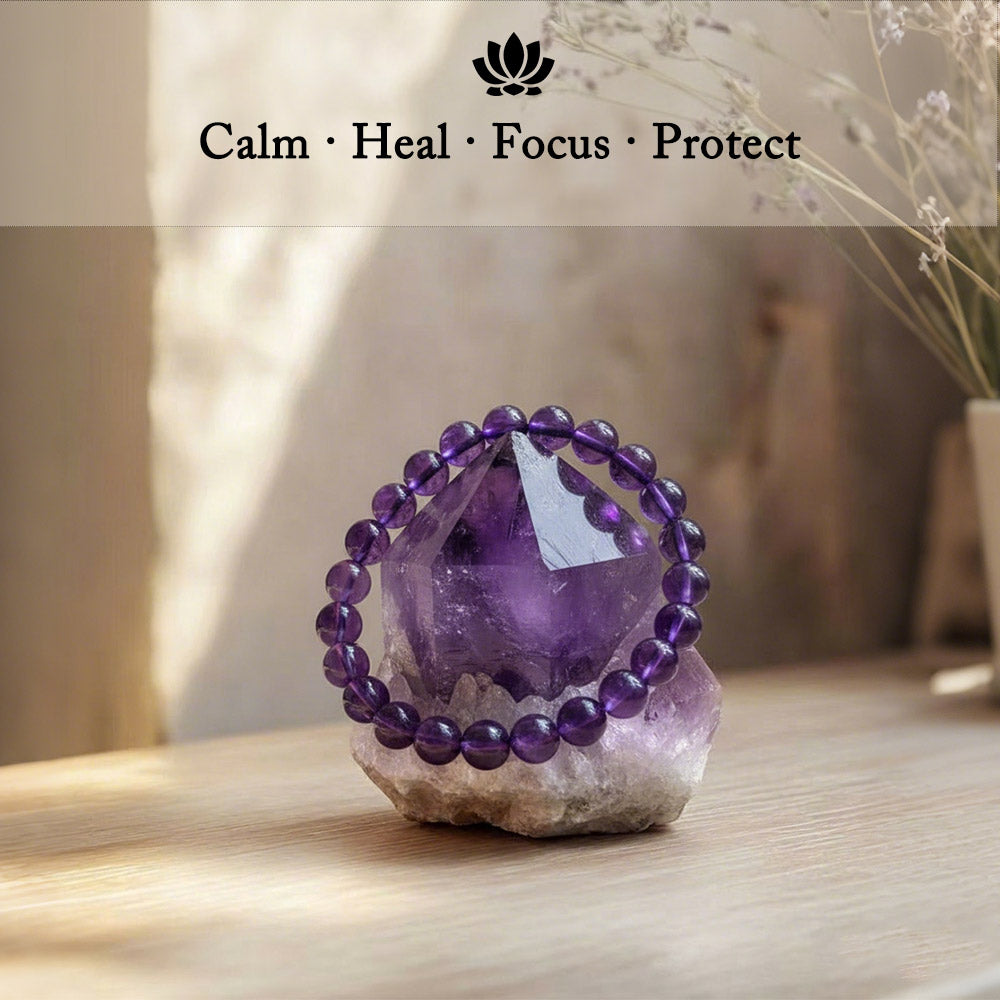 Amethyst Bracelet for Calm, Clarity & Emotional Healing