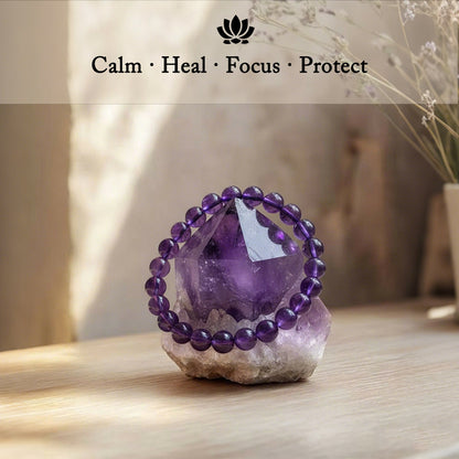 Amethyst Bracelet for Calm, Clarity & Emotional Healing