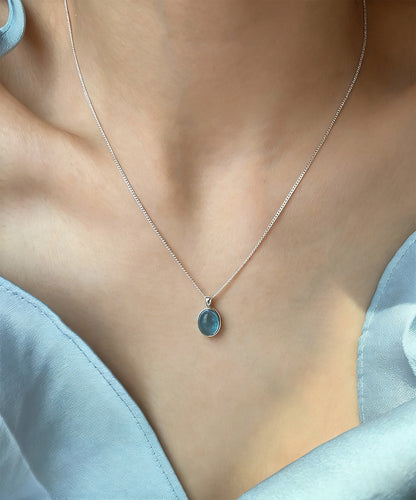 Calm & Clarity Aquamarine Pendant Necklace