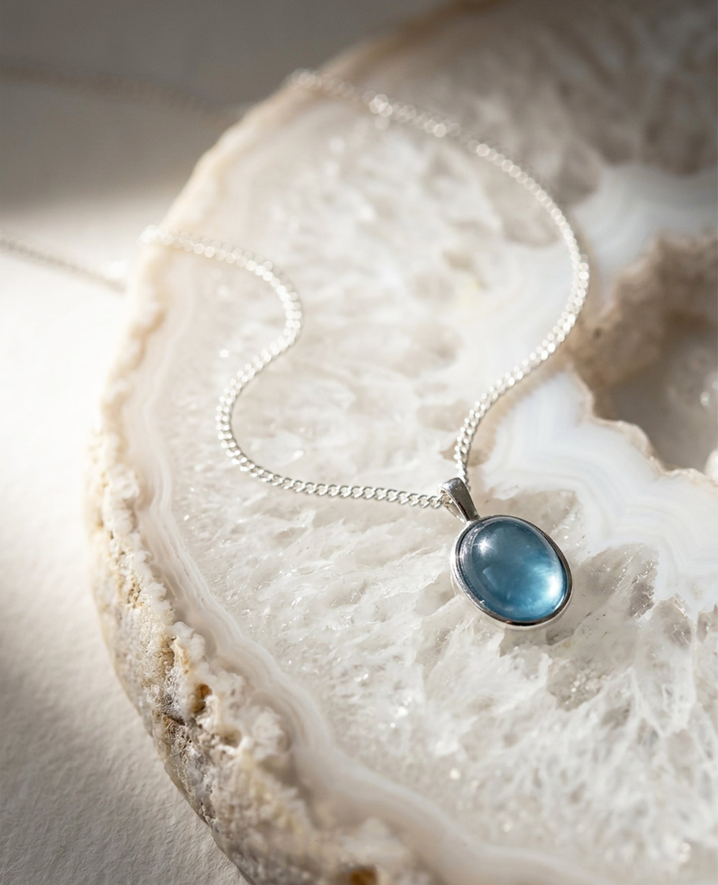 Calm & Clarity Aquamarine Pendant Necklace