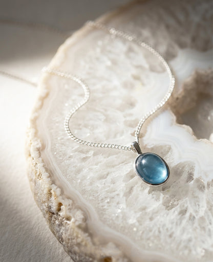 Calm & Clarity Aquamarine Pendant Necklace