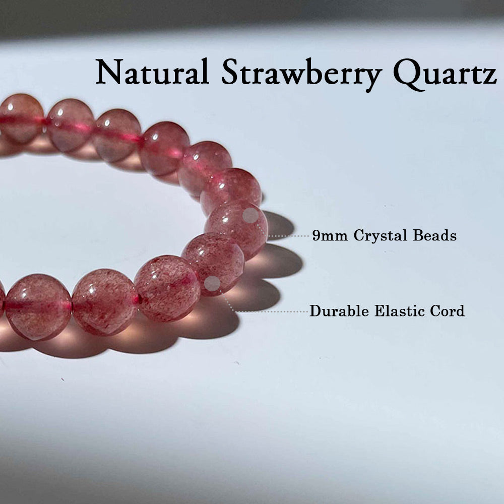 Strawberry Quartz Bracelet for Love, Confidence & Emotional Healing