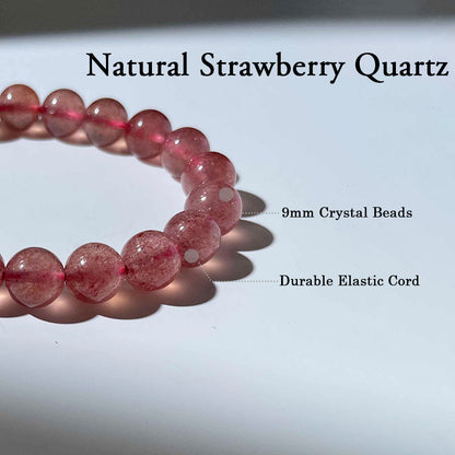Strawberry Quartz Bracelet for Love, Confidence & Emotional Healing