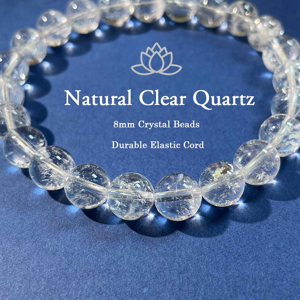Clear Quartz Bracelet for Clarity, Balance & Intention