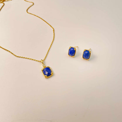 Lapis Lazuli Stud Earrings for Clarity, Confidence & Self-Expression